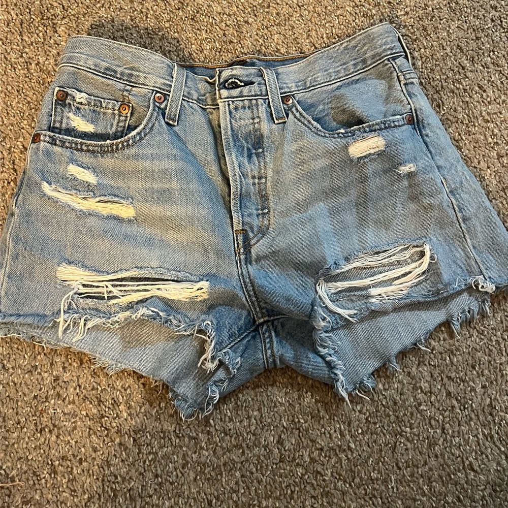 Distressed Denim Women Shorts